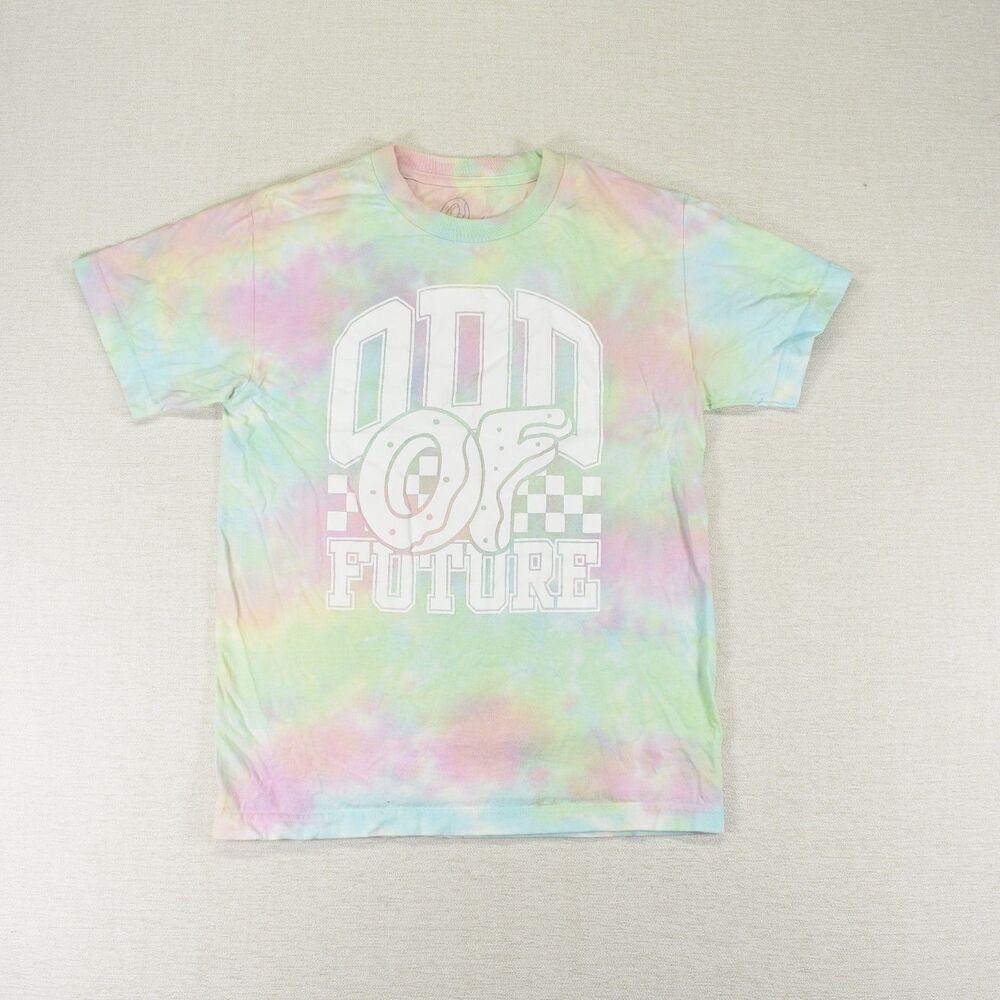 Odd Future Tie Dye T Shirt Mens Small Pastel Donut Logo OFWGKTA Graphic Tee
